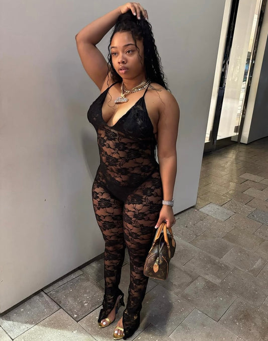 Platinum Lace Jumpsuit